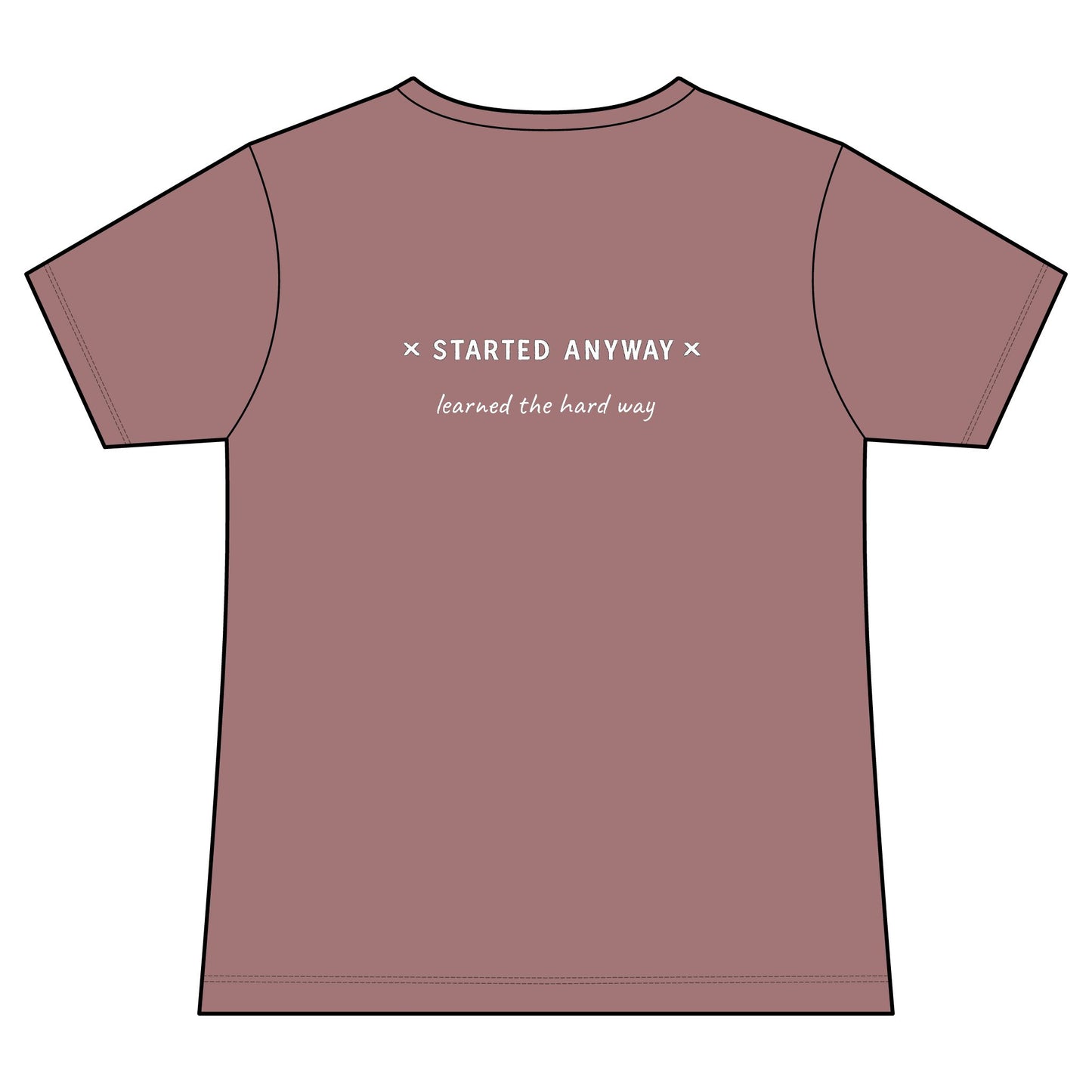 "Started Anyway" Women's Relaxed V-neck Tee