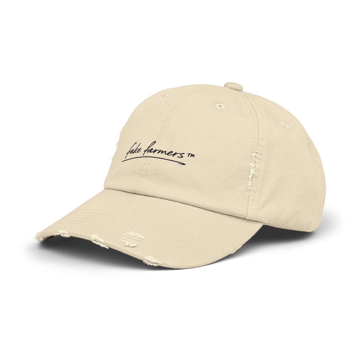 Distressed "Fake Farmer" Logo Cap (DTF Printed)