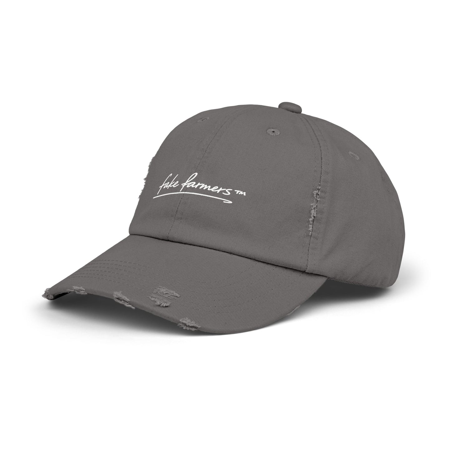 Distressed "Fake Farmer" Logo Cap (DTF Printed)