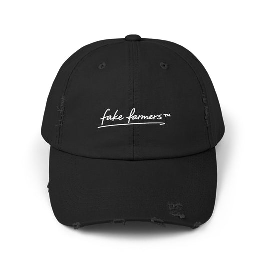 Distressed "Fake Farmer" Logo Cap (DTF Printed)