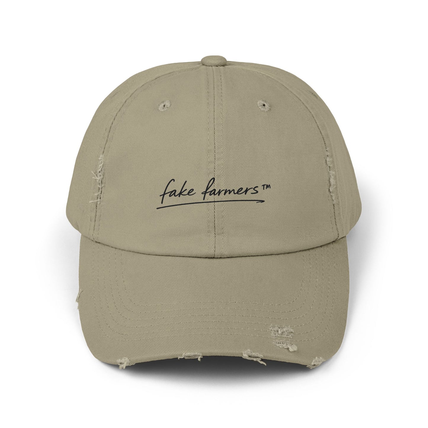 Distressed "Fake Farmer" Logo Cap (DTF Printed)