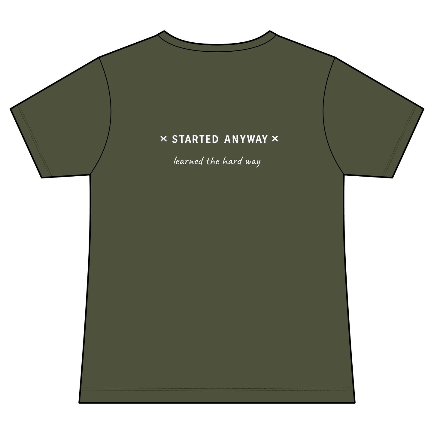 "Started Anyway" Women's Relaxed V-neck Tee