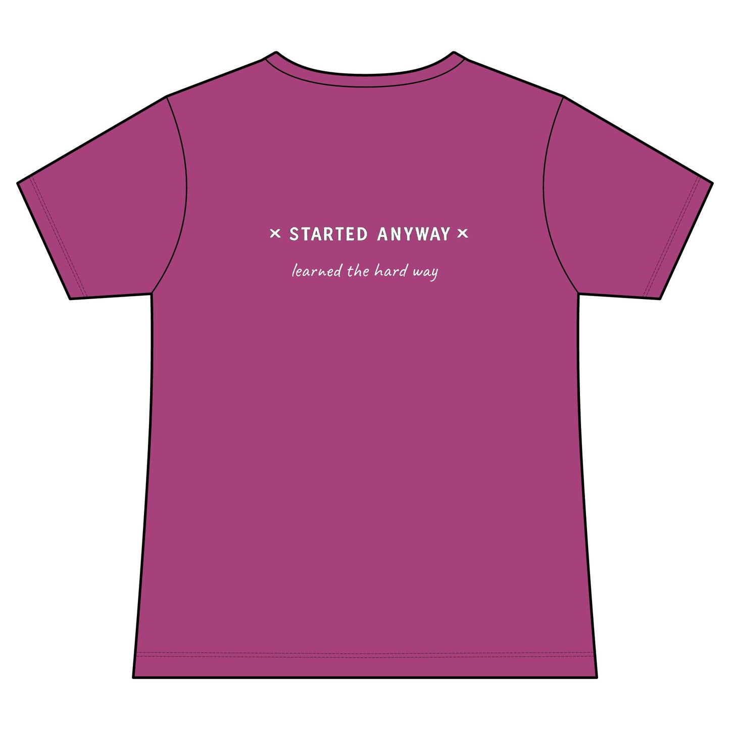 "Started Anyway" Women's Relaxed V-neck Tee