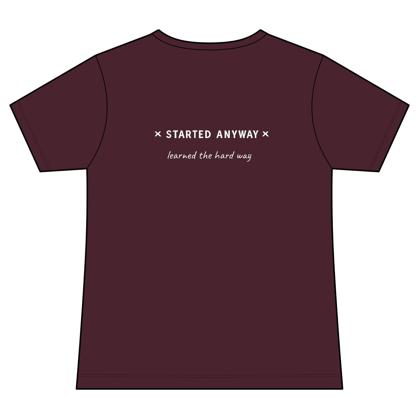 "Started Anyway" Women's Relaxed V-neck Tee