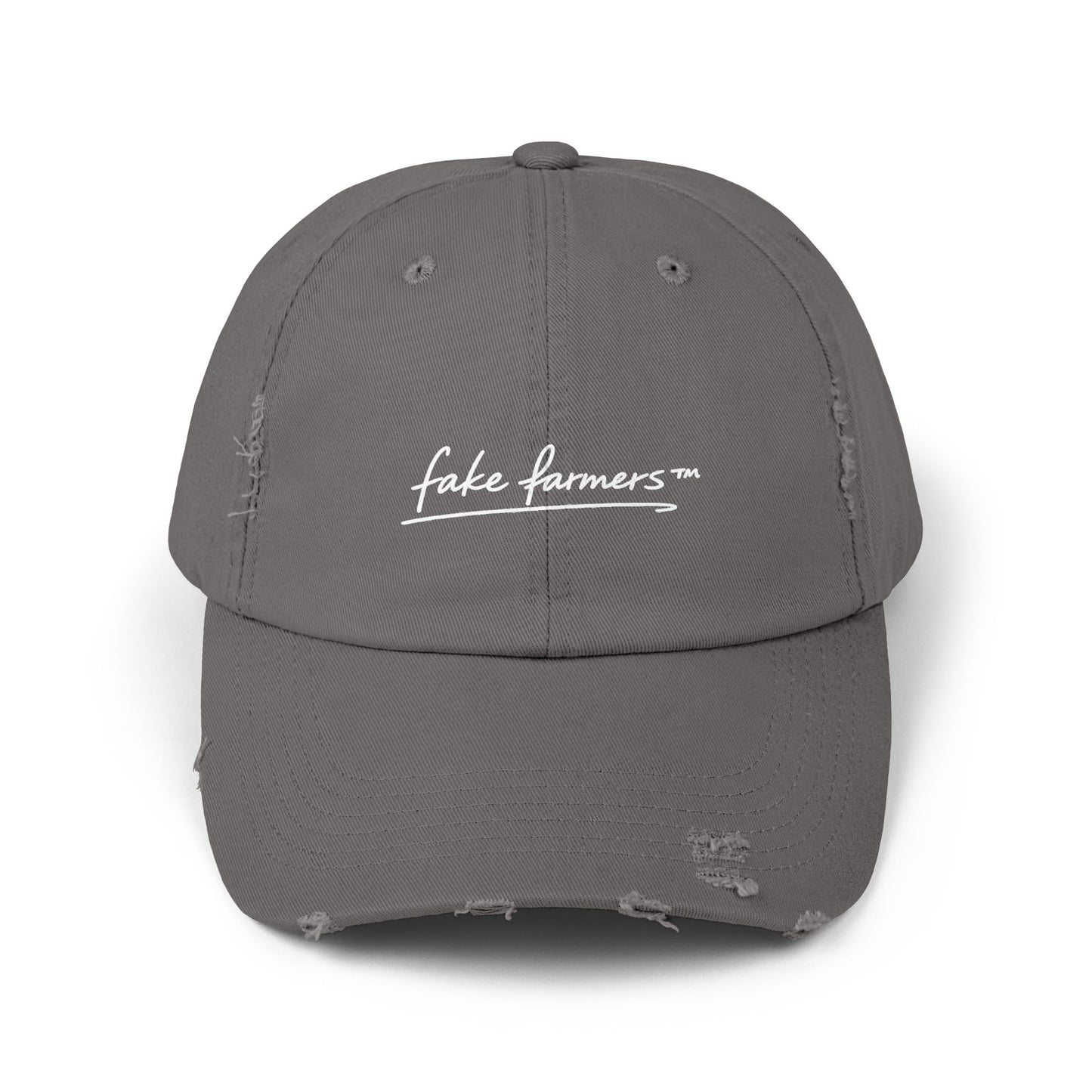 Distressed "Fake Farmer" Logo Cap (DTF Printed)