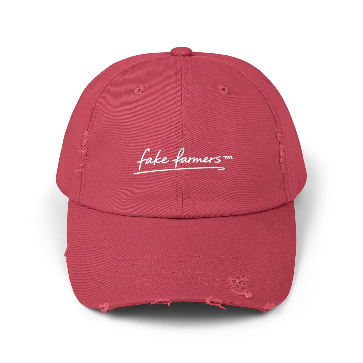 Distressed "Fake Farmer" Logo Cap (DTF Printed)