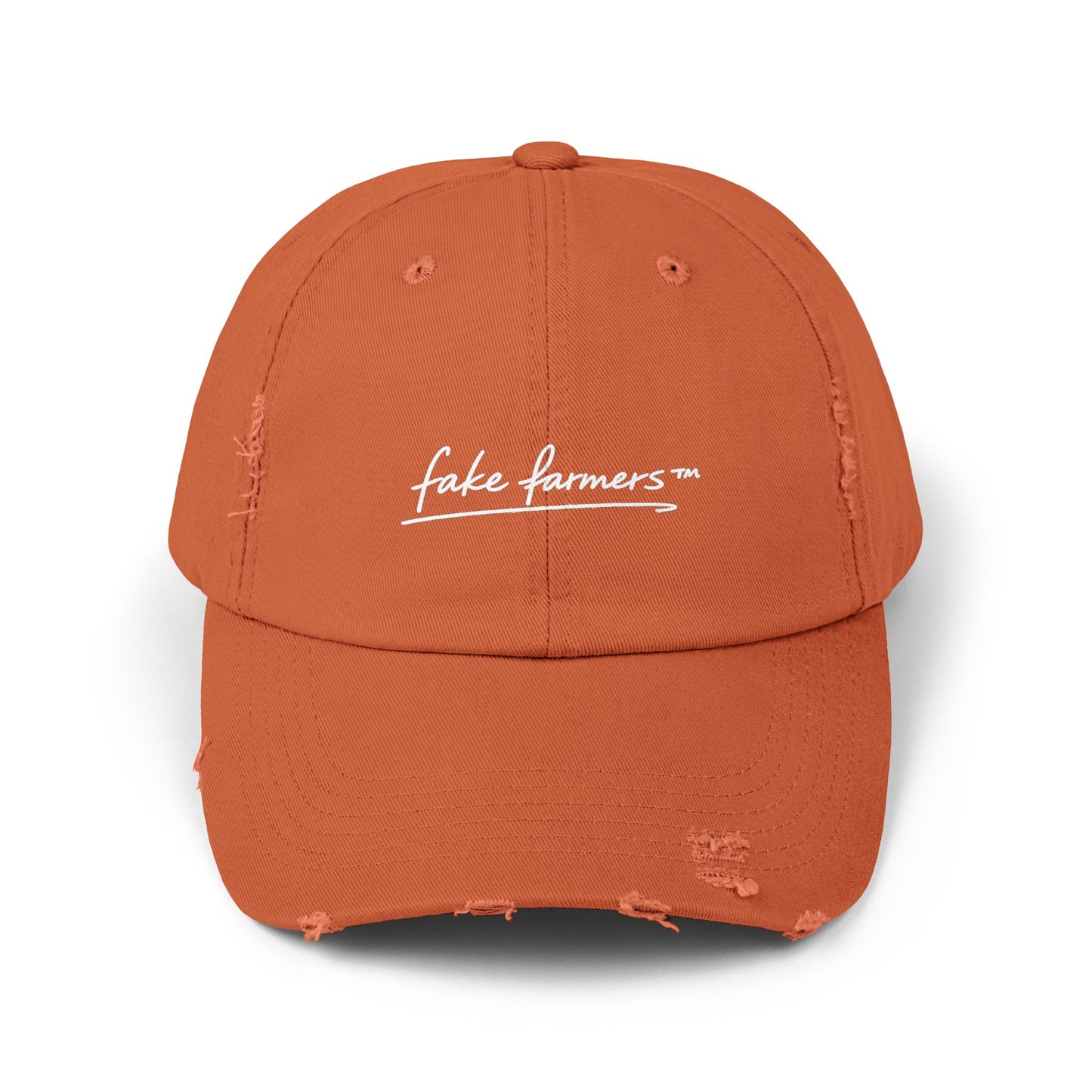 Distressed "Fake Farmer" Logo Cap (DTF Printed)