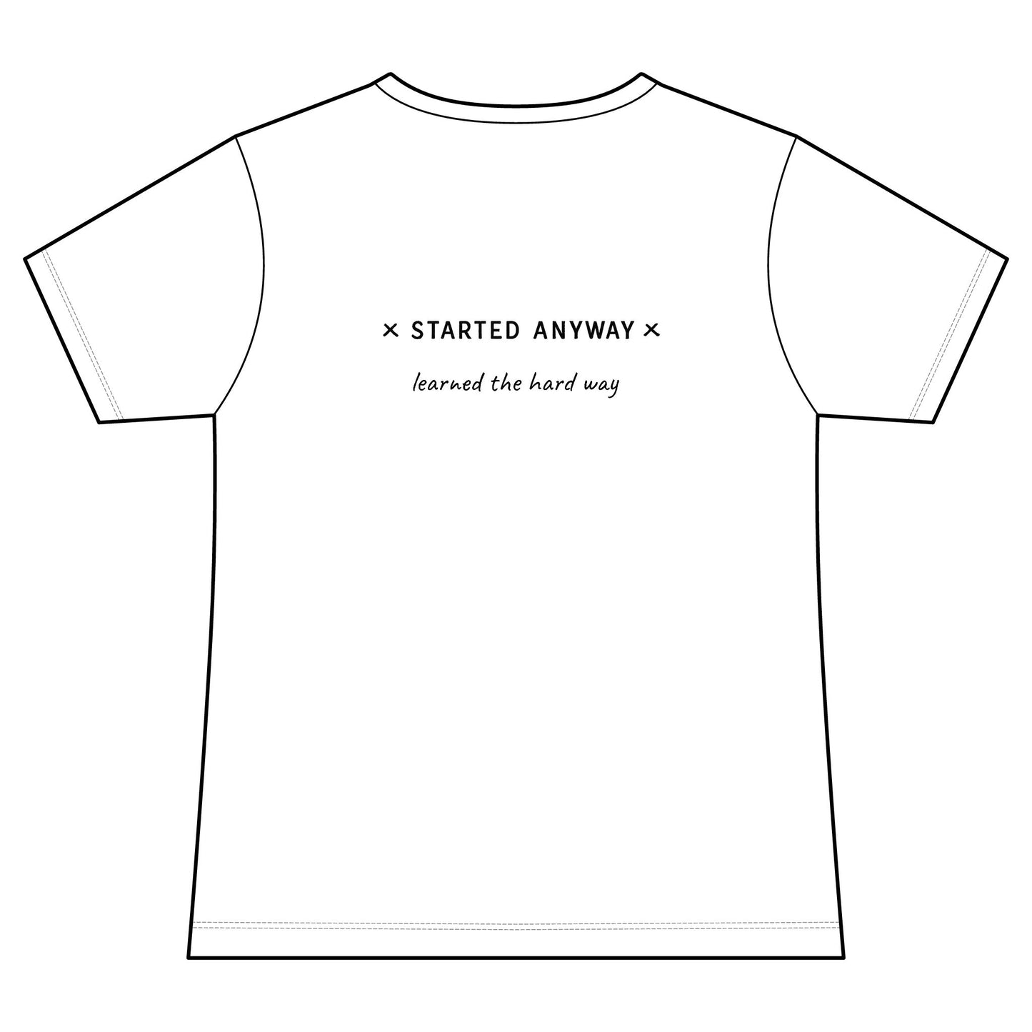 "Started Anyway" Women's Relaxed V-neck Tee