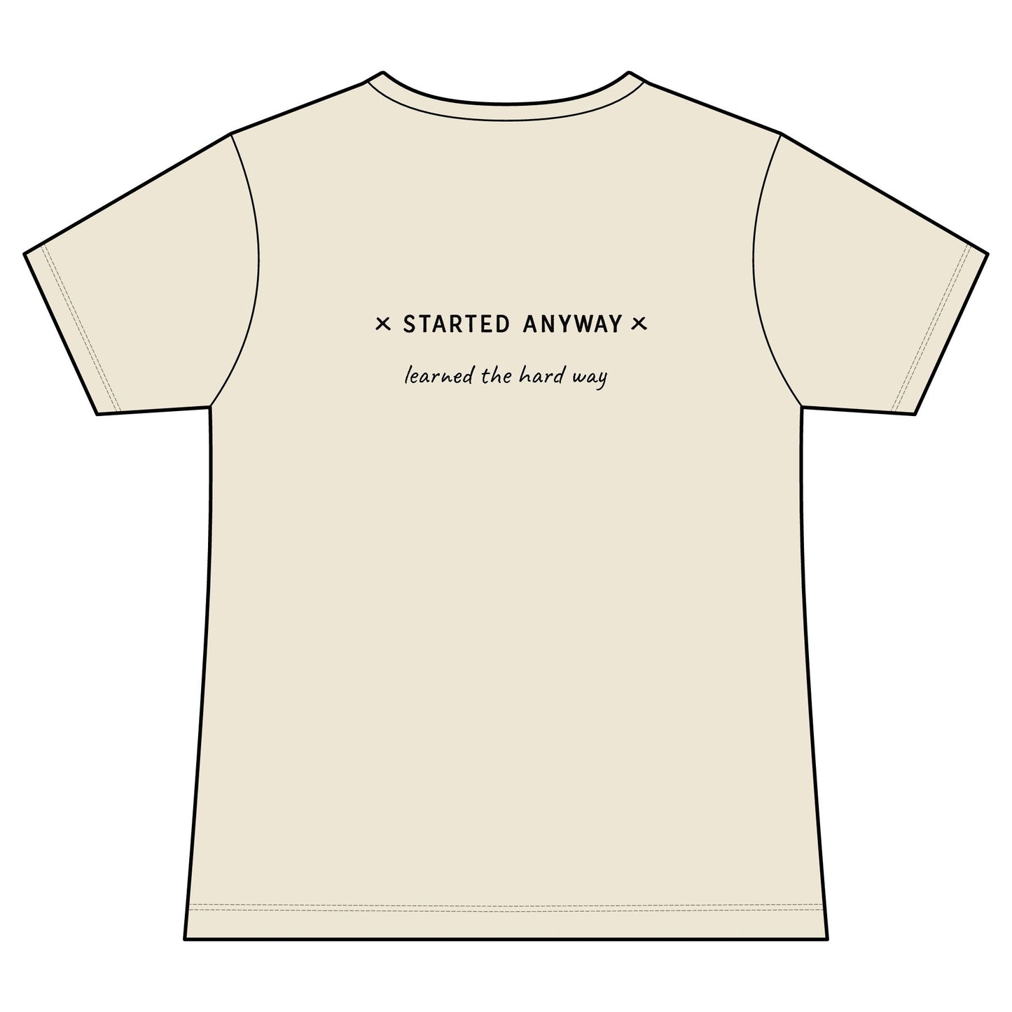 "Started Anyway" Women's Relaxed V-neck Tee