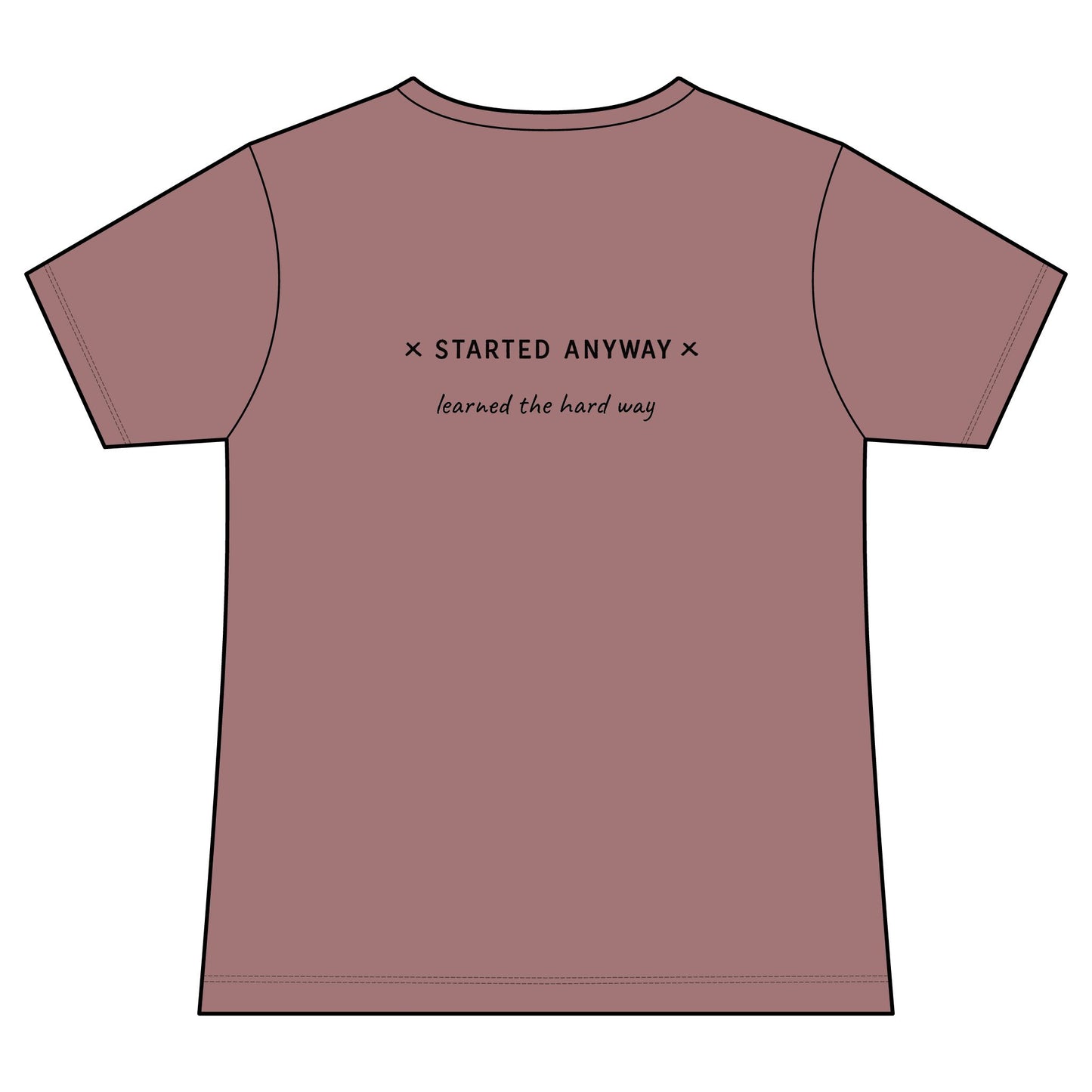 "Started Anyway" Women's Relaxed V-neck Tee