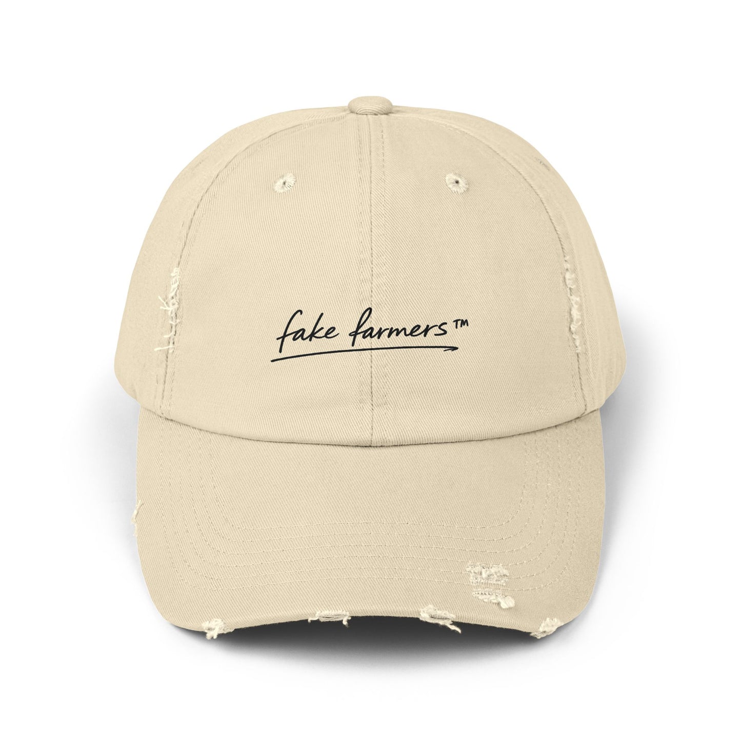 Distressed "Fake Farmer" Logo Cap (DTF Printed)