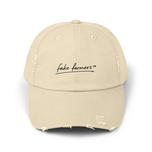 Distressed "Fake Farmer" Logo Cap (DTF Printed)